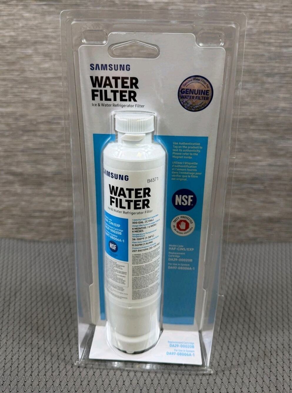 Genuine Samsung DA29-00020B HAF-CINS/EXP Refrigerator Water Filter NEW Sealed